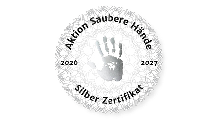 Logo Zertifizierung Saubere Hände Hygiene-Standard.