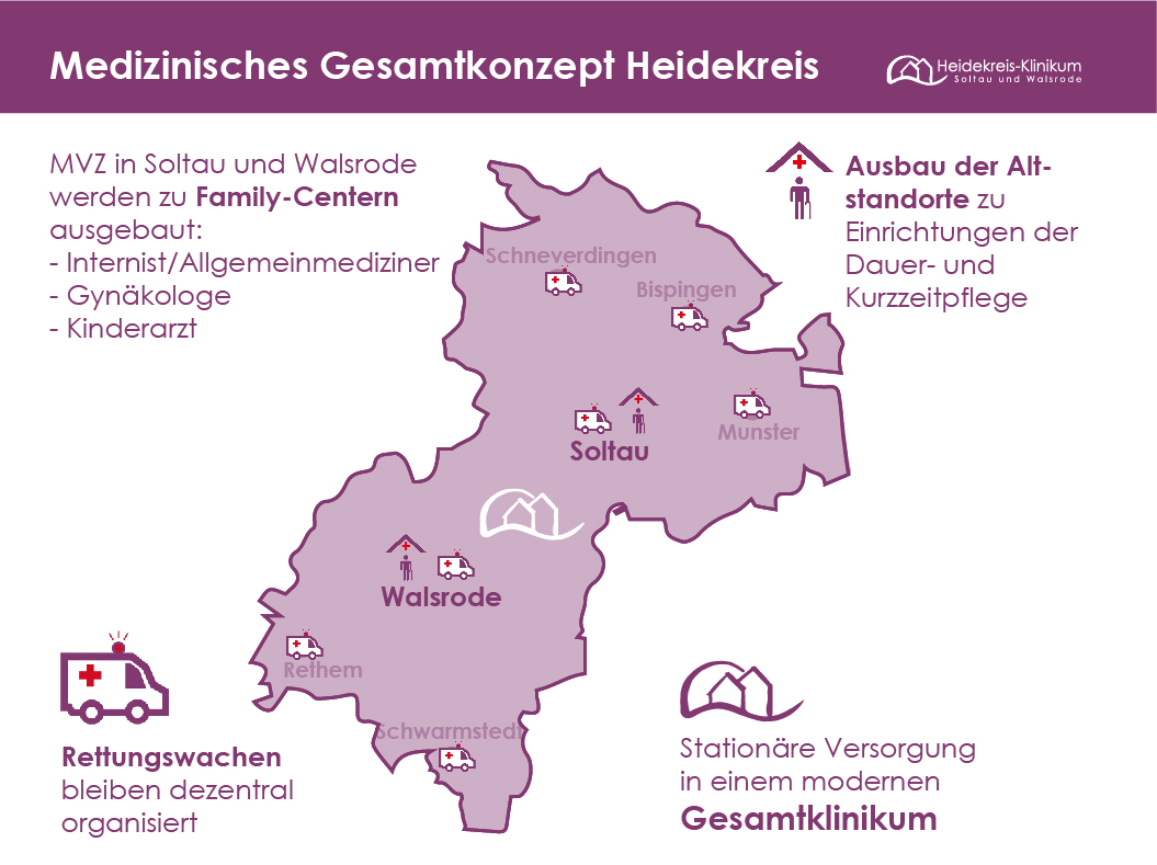 Eine Landkarte vom Heidekreis.