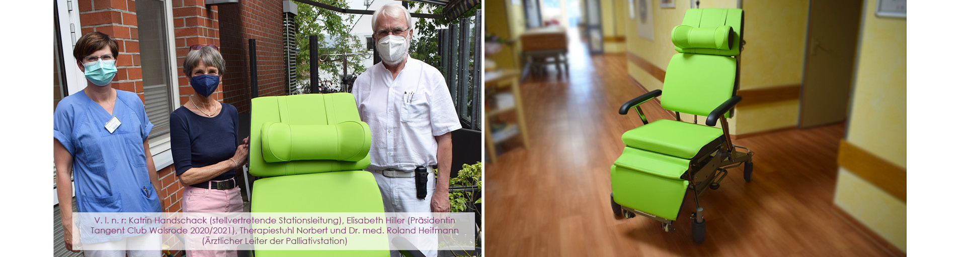 Zum Artikel: Dank einer Spende unterstützt Therapiestuhl Norbert das Team der Palliativstation