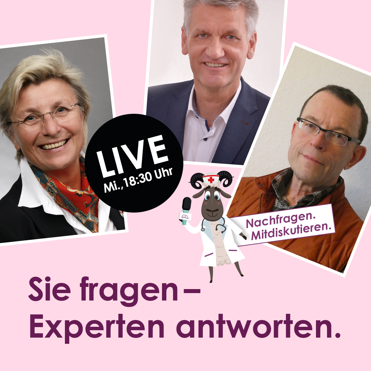 Dr. Rogge mit seinen Gesprächspartnern.