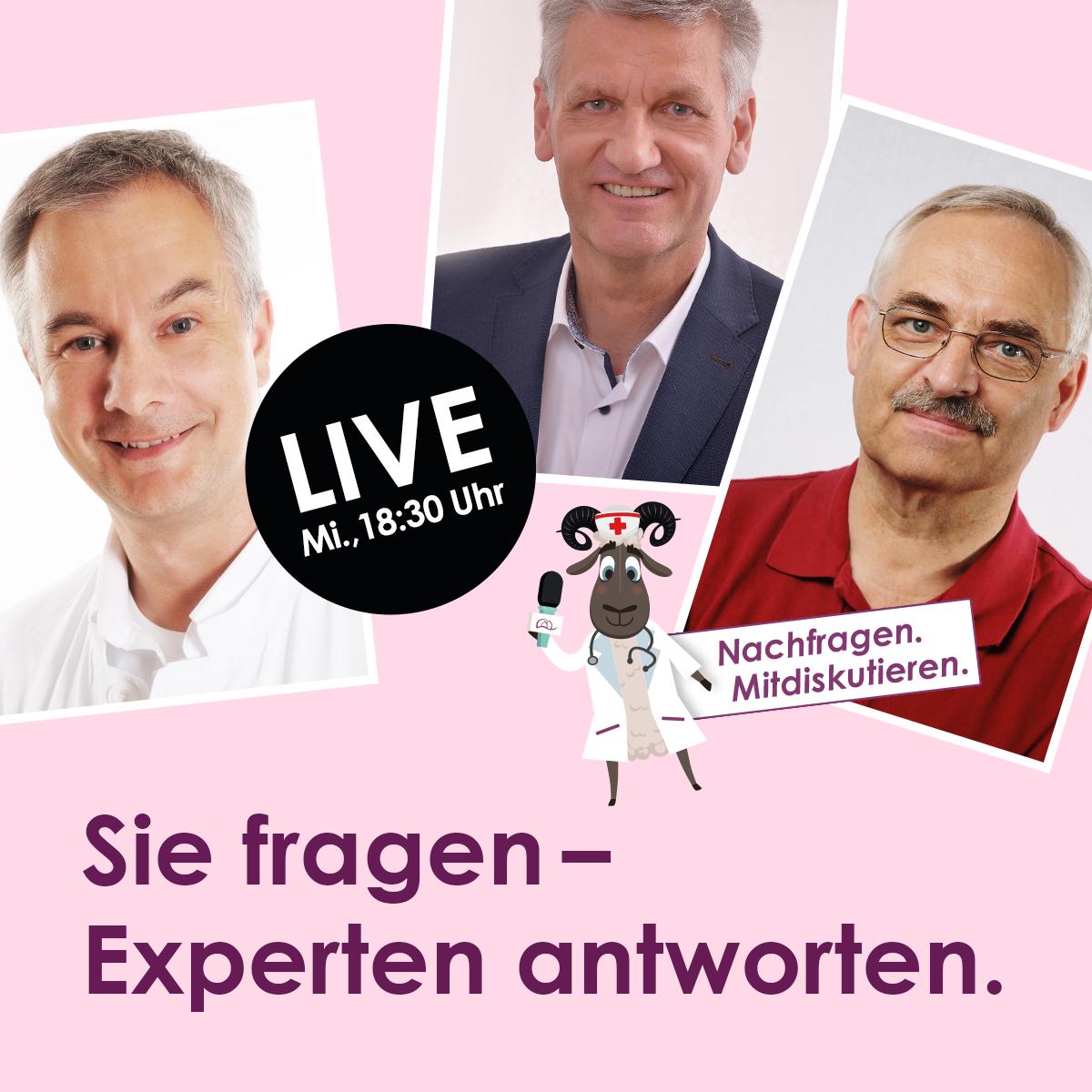 Dr. Rogge mit seinen Gesprächspartnern.