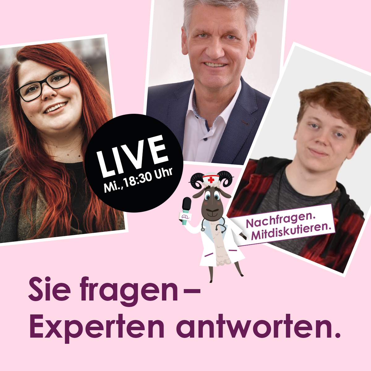 Dr. Rogge mit seinen Gesprächspartnern.