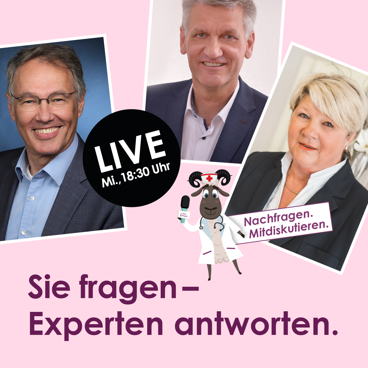 Dr. Rogge mit seinen Gesprächspartnern.