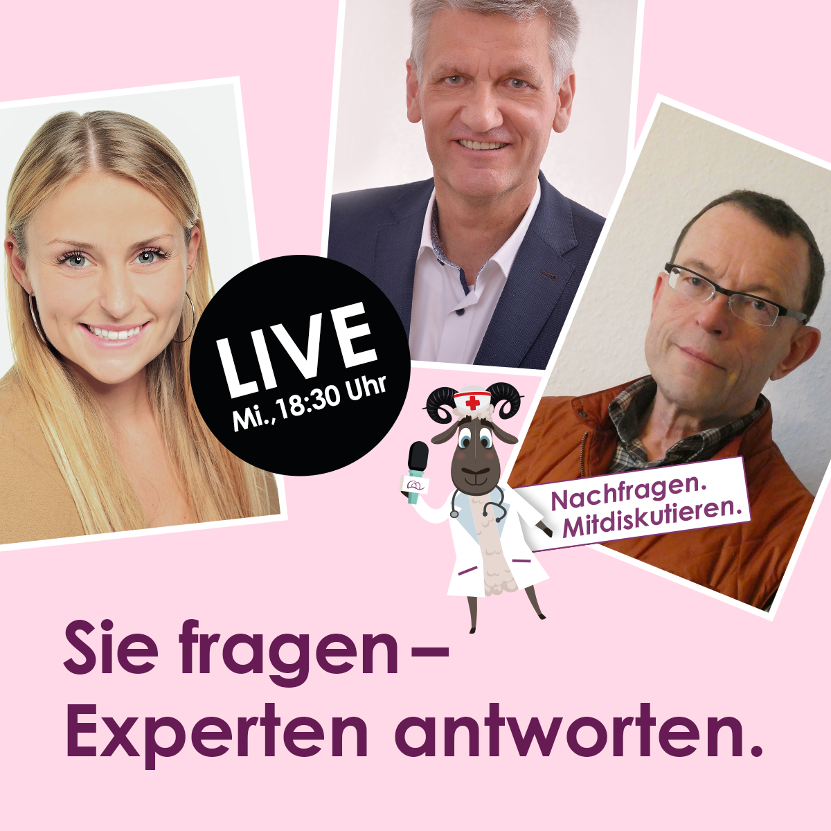 Dr. Rogge mit seinen Gesprächspartnern.