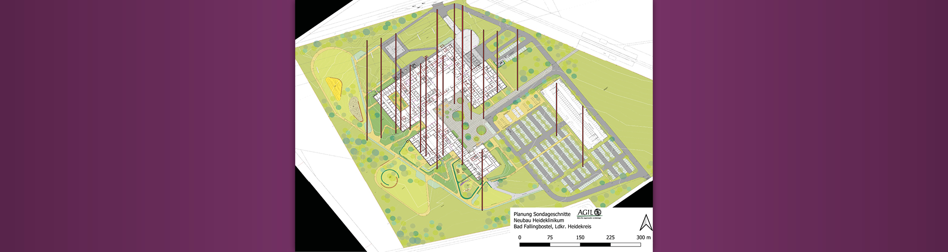 Lageplan des neuen Klinikums.