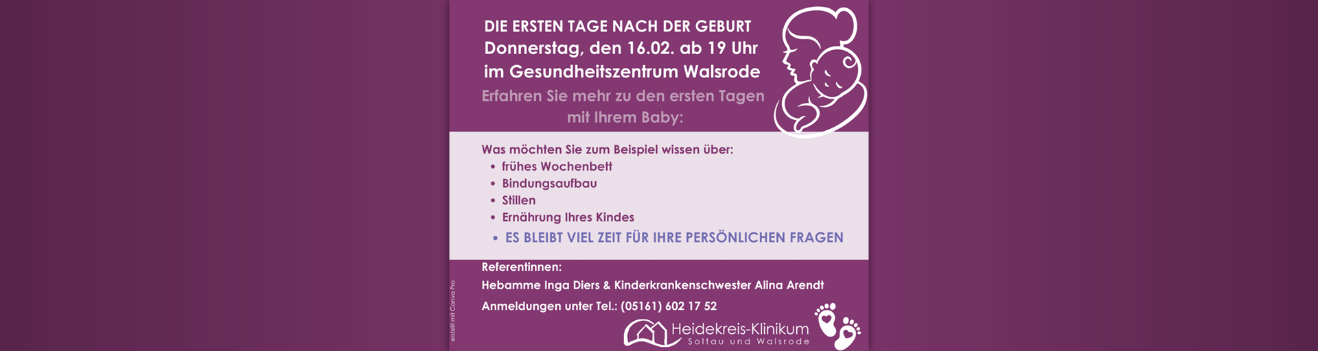 Zum Artikel: „Unser Baby ist da – und nun?“ Info-Abend nach der Geburt