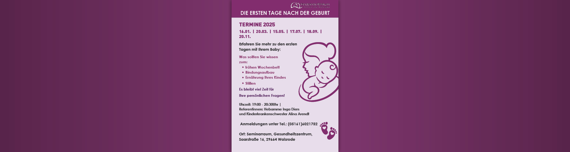 Plakat mit allen Terminen des Jahres - die Termine finden Sie im Seitentext.