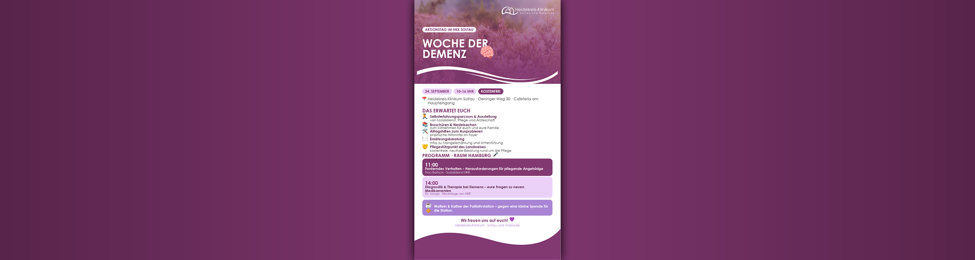 Zum Artikel: Wenn der Alltag plötzlich anders wird: Informationstag zur Demenz im Heidekreis-Klinikum Soltau